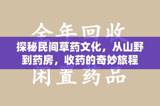 泰安探秘民间草药文化，从山野到药房，收药的奇妙旅程